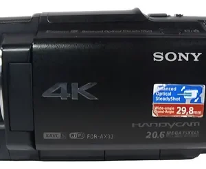 Filmadora Sony Fdr-ax33 4k Entrada De Microfone Saida Limpa